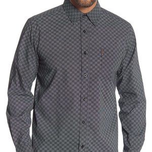 Ben Sherman Checkerboard Print Classic Fit Shirt